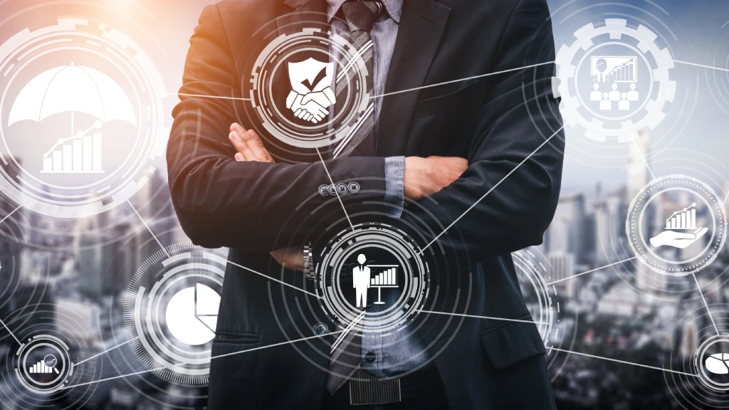 Digital business strategy icons