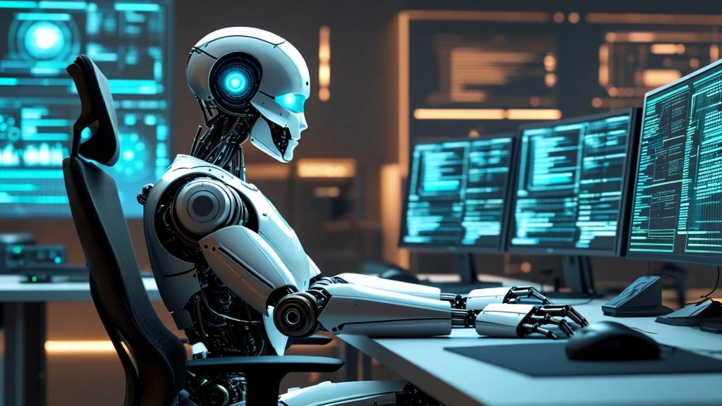 Robot Working on Desktop