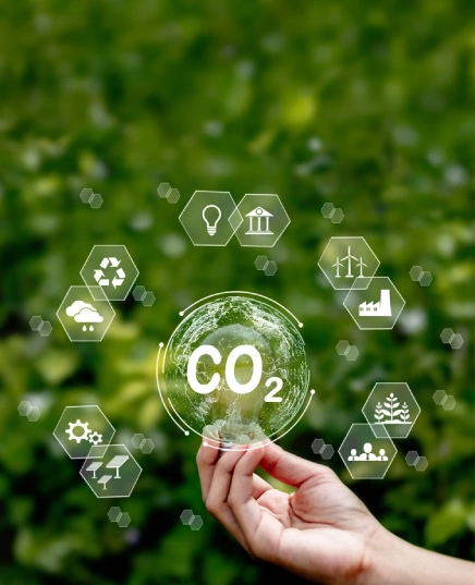 CO2 capture sustainability icons