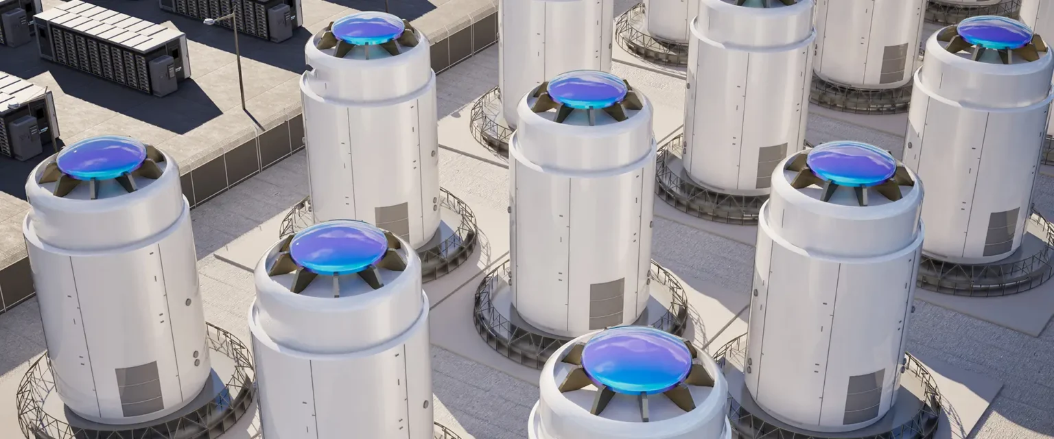 Nuclear plant cooling towers