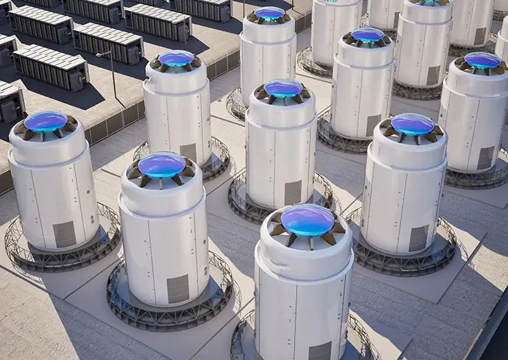 Nuclear plant cooling towers